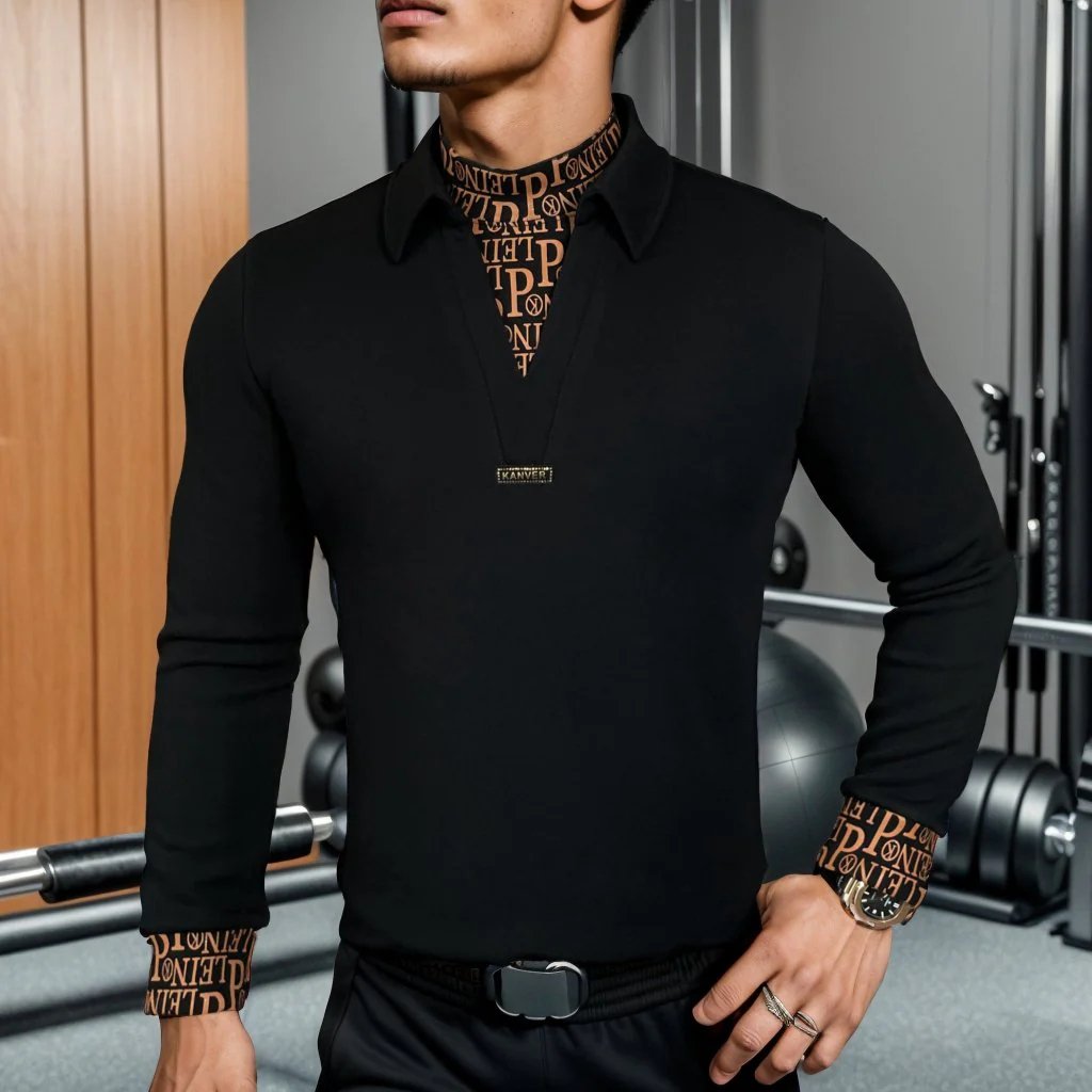 Men's one piece knitted shirt