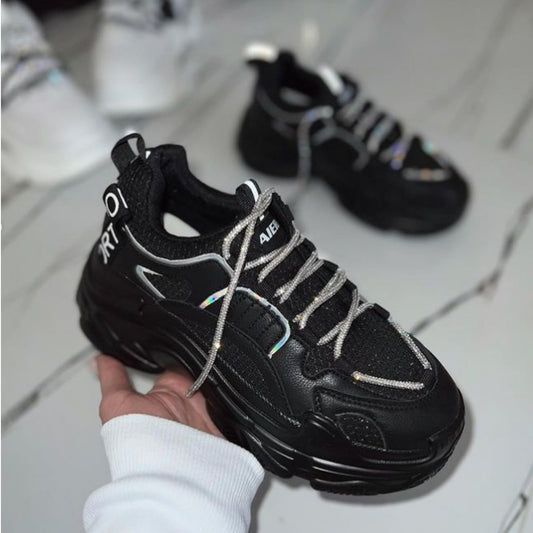 Reflective Shoelace Black Torre Shoes