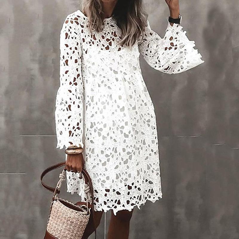 White Lace Mini Dress